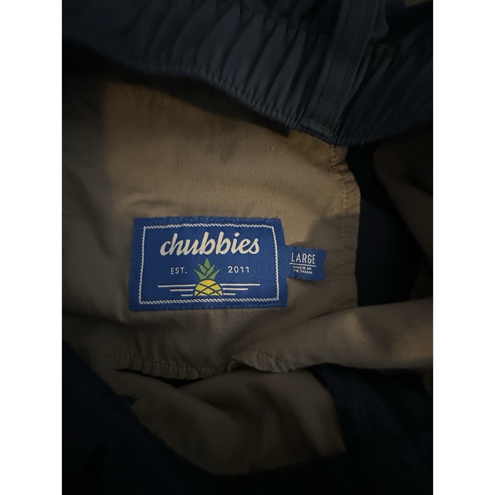 Chubbies Shorts Men Large Blue Stretch Chino 6 Inch Inseam Drawstring Elastic - Picture 4 of 5